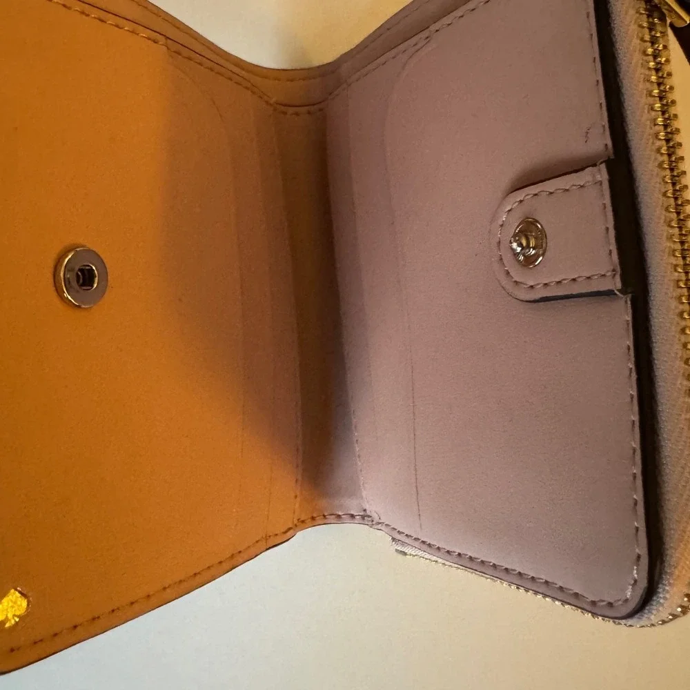 Kate Spade New York Morgan French Pup Bifold Wallet Leather Blush Pink NWT